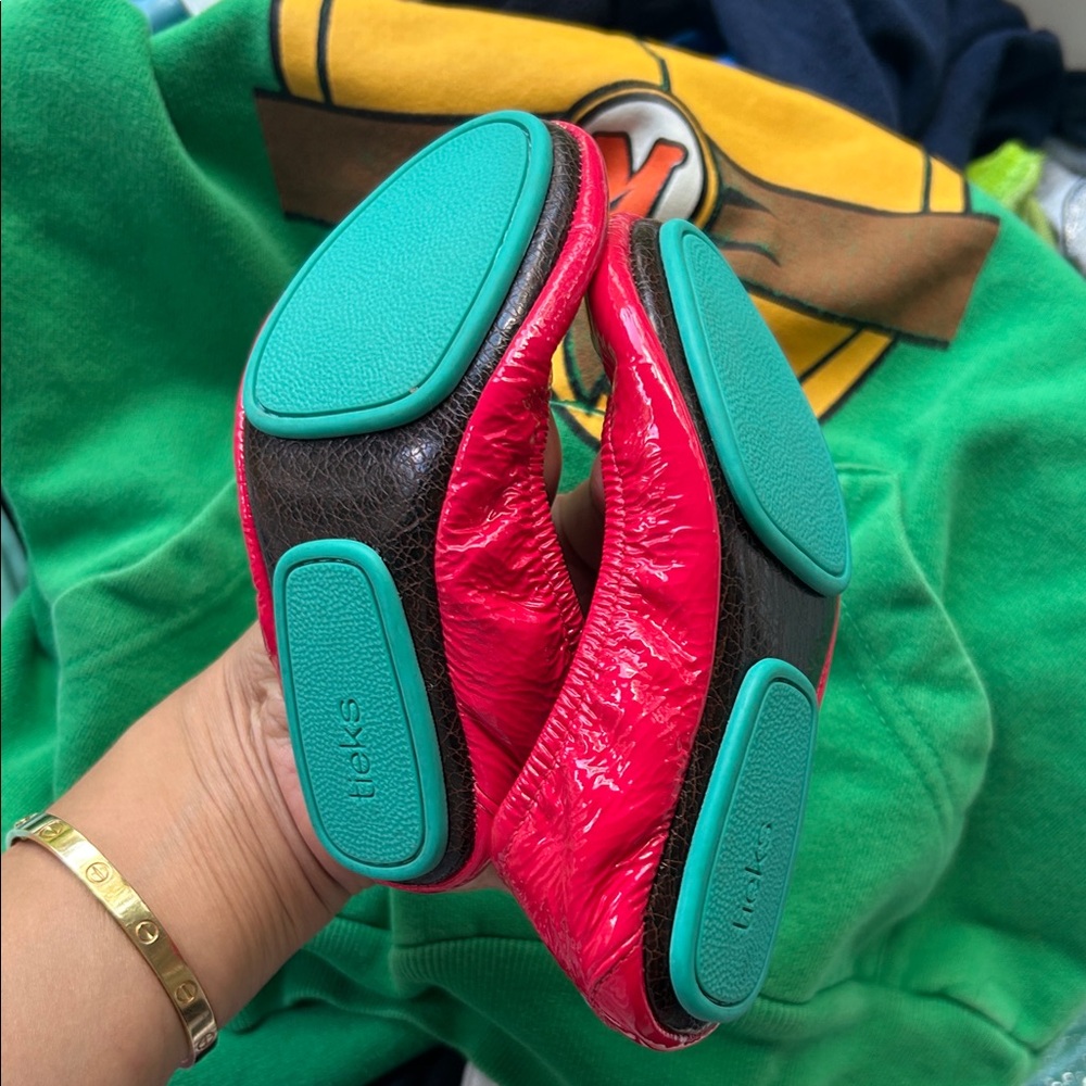 Tieks Mini Pop Pink Kids Shoes - Picture 10 of 11